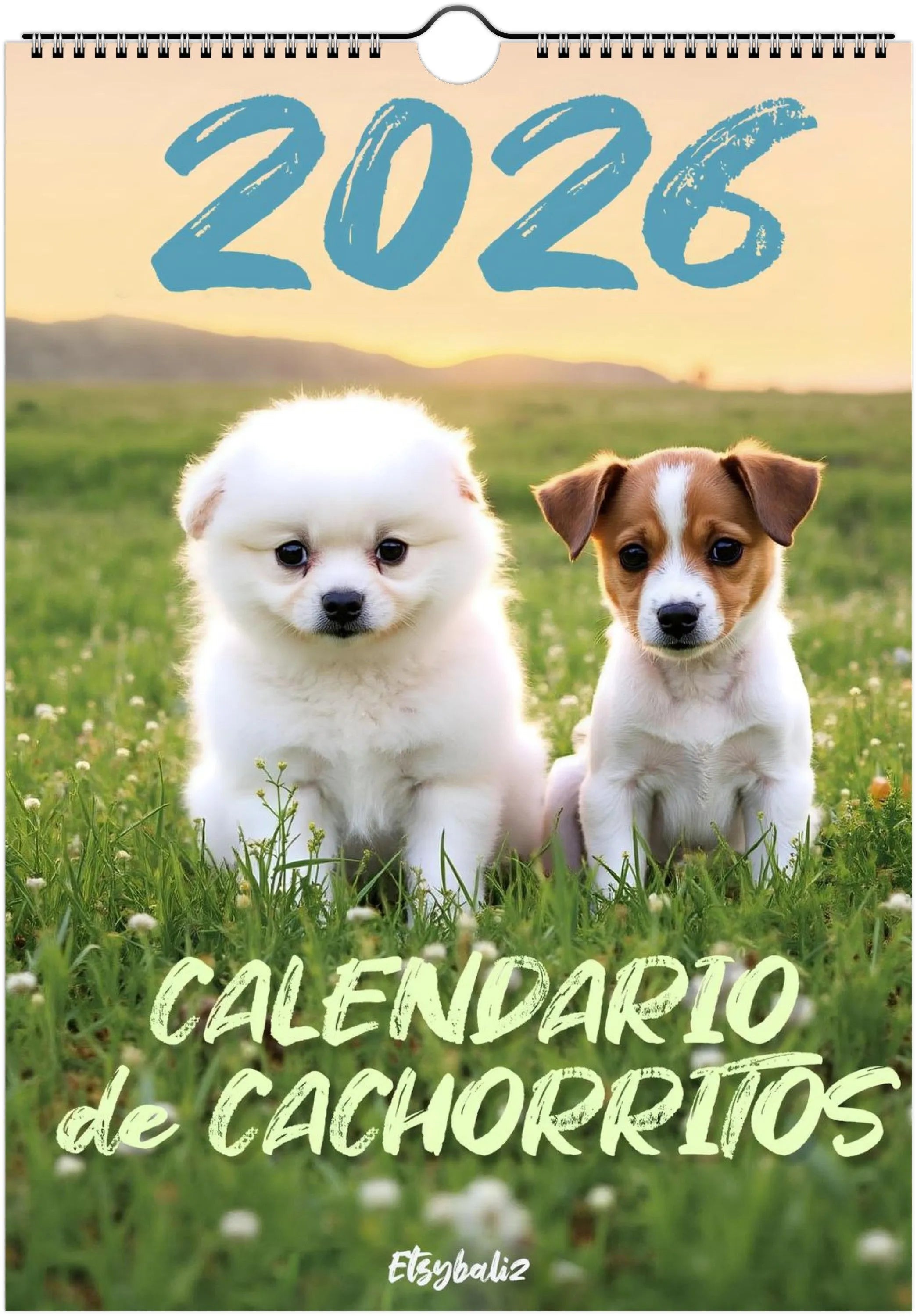 2026 Cute Puppies Calendar 🐶 | ENGLISH | Beautiful Dog Calendar A4/A3 | Gift for Dog Lovers | Decorative Cute Puppies 2026 Calendar