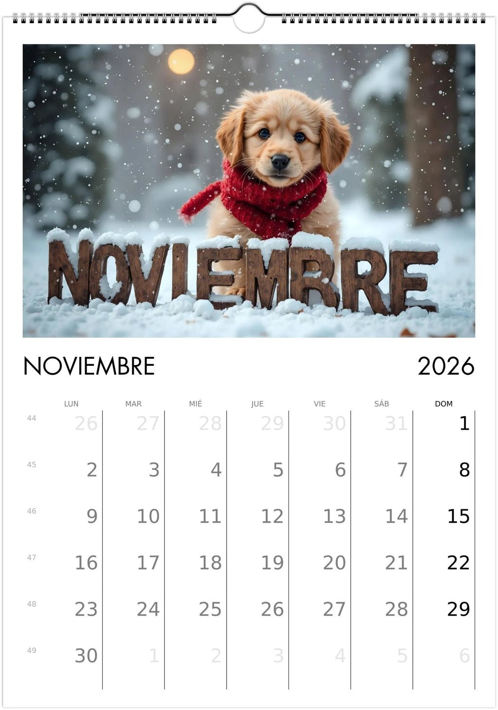 2026 Cute Puppies Calendar 🐶 | ENGLISH | Beautiful Dog Calendar A4/A3 | Gift for Dog Lovers | Decorative Cute Puppies 2026 Calendar
