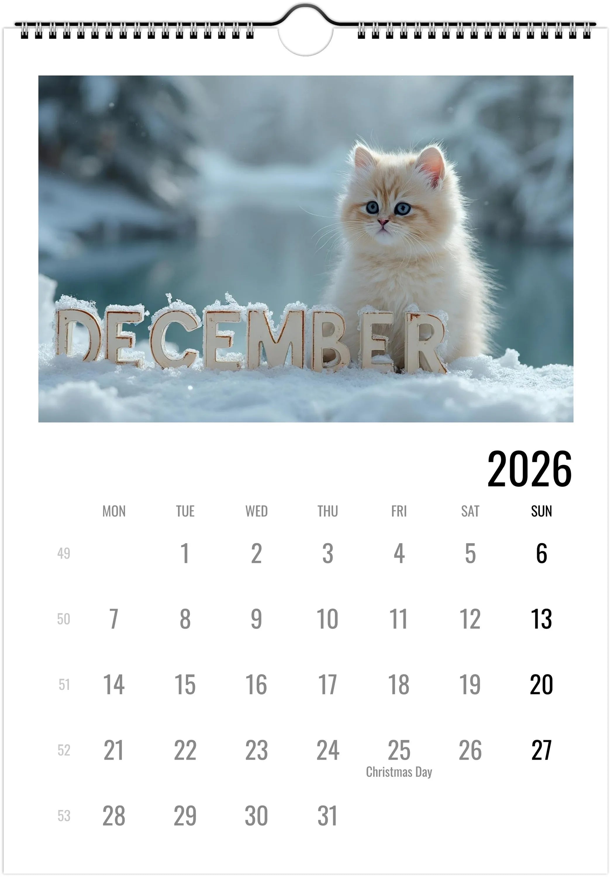 Cute Kittens 2026 Calendar 😻 | ENGLISH | Cute Kittens Perfect Gift for Kitten Lovers