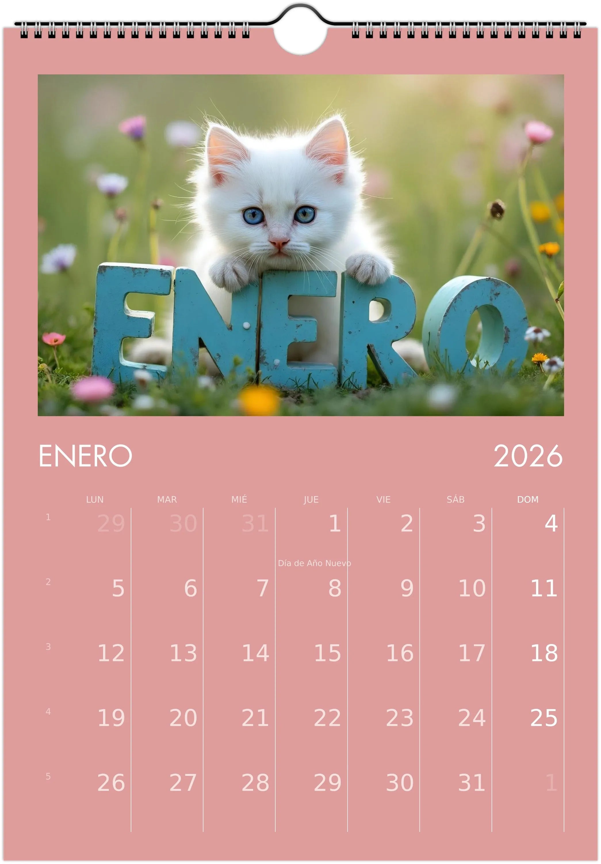 Minino Calendar 2026 😻 | SPANISH | Cute Kittens Perfect Gift for Cat Lovers