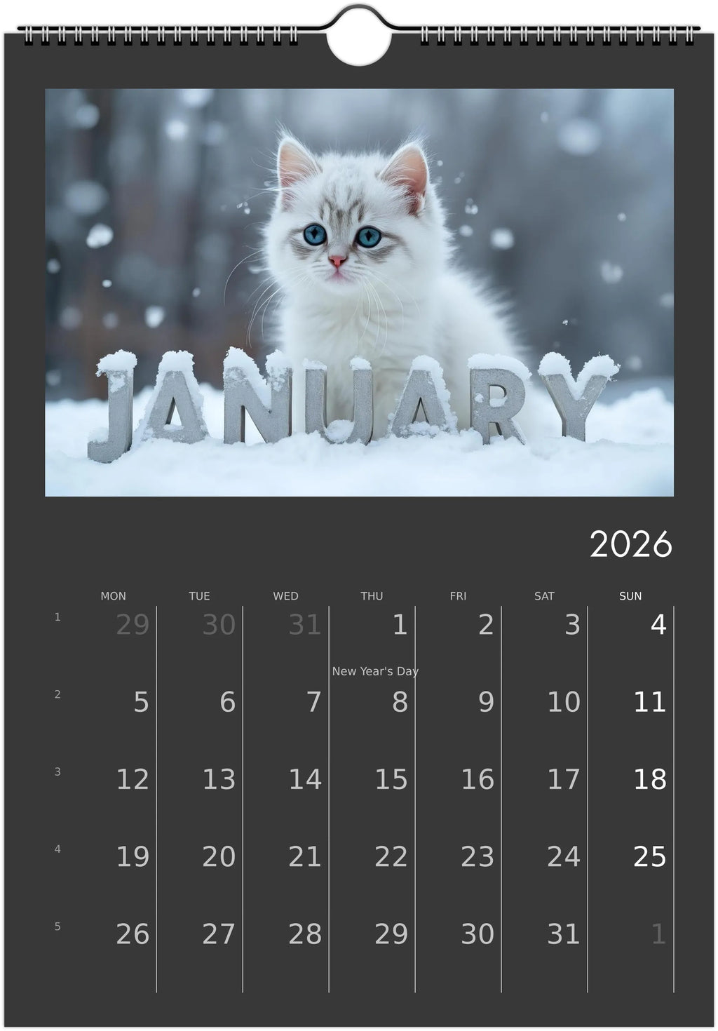 Cute Kittens 2026 Calendar 😻 | ENGLISH | Cute Kittens Perfect Gift for Kitten Lovers