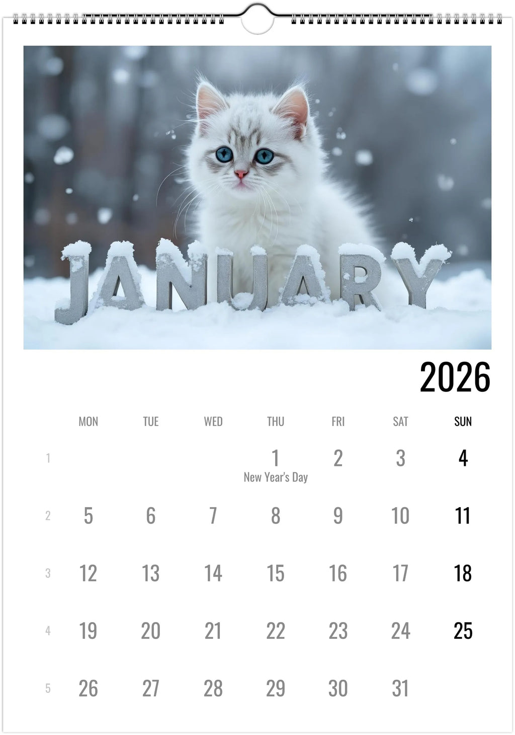 Cute Kittens 2026 Calendar 😻 | ENGLISH | Cute Kittens Perfect Gift for Kitten Lovers