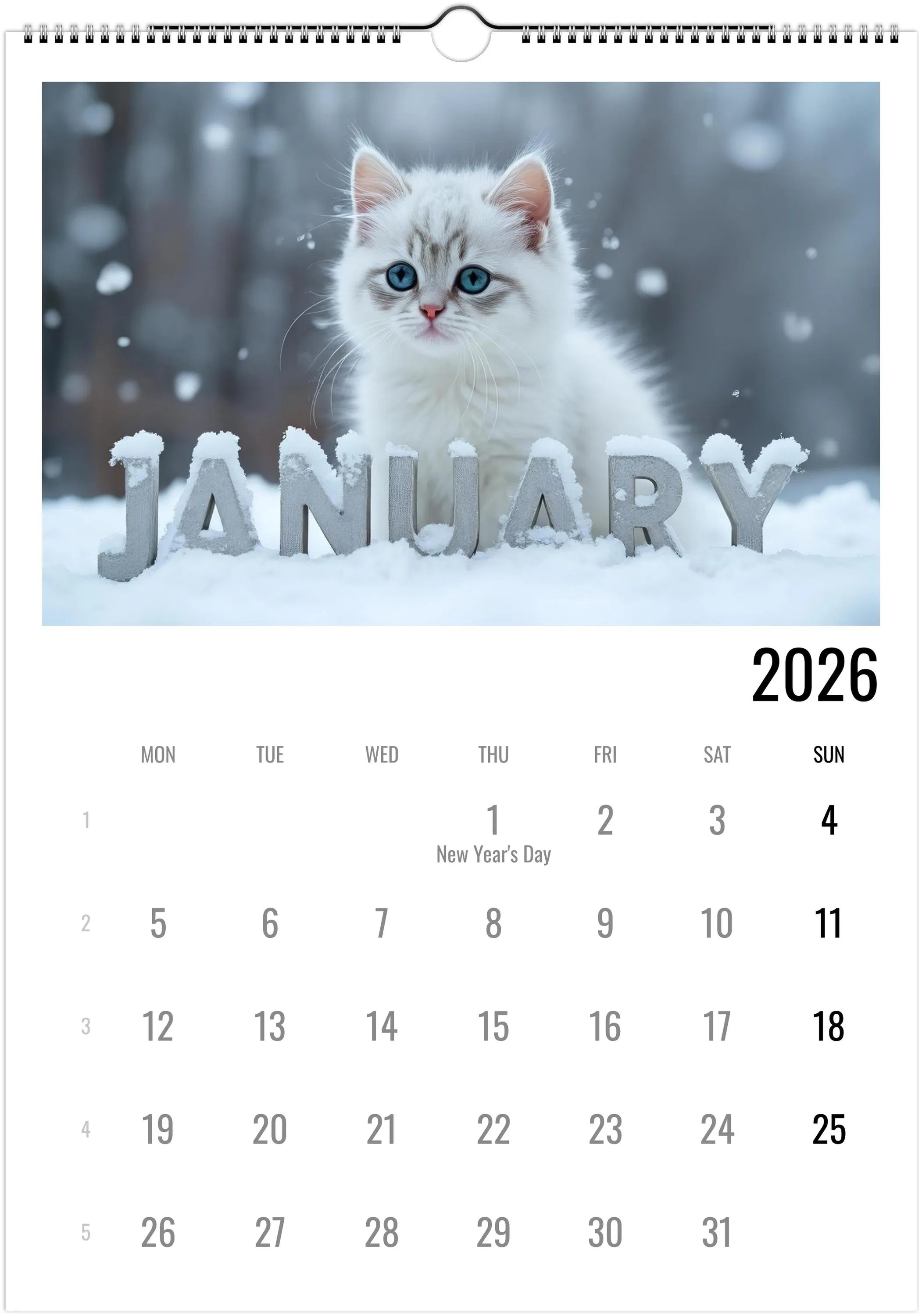 Cute Kittens 2026 Calendar 😻 | ENGLISH | Cute Kittens Perfect Gift for Kitten Lovers