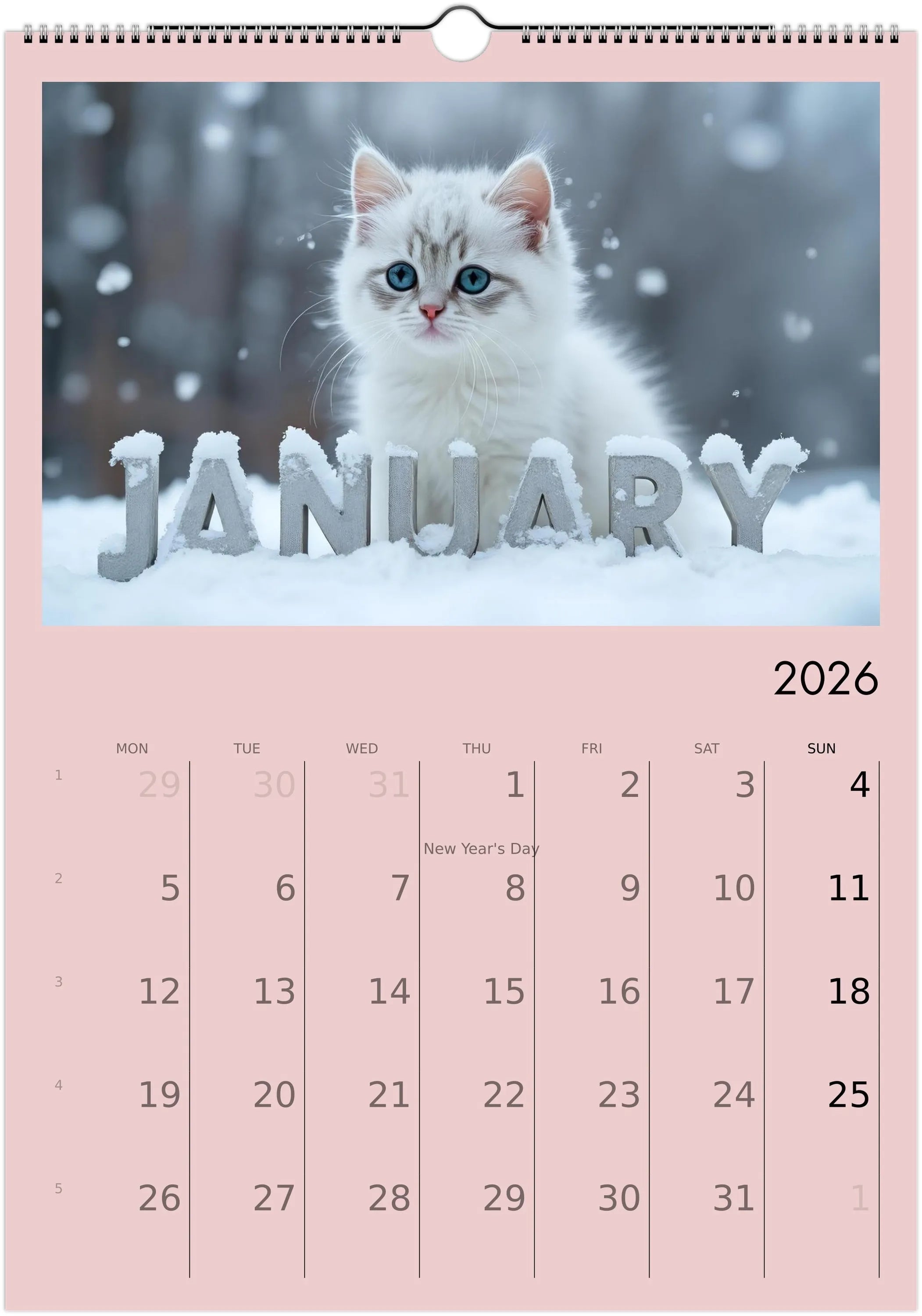 Cute Kittens 2026 Calendar 😻 | ENGLISH | Cute Kittens Perfect Gift for Kitten Lovers