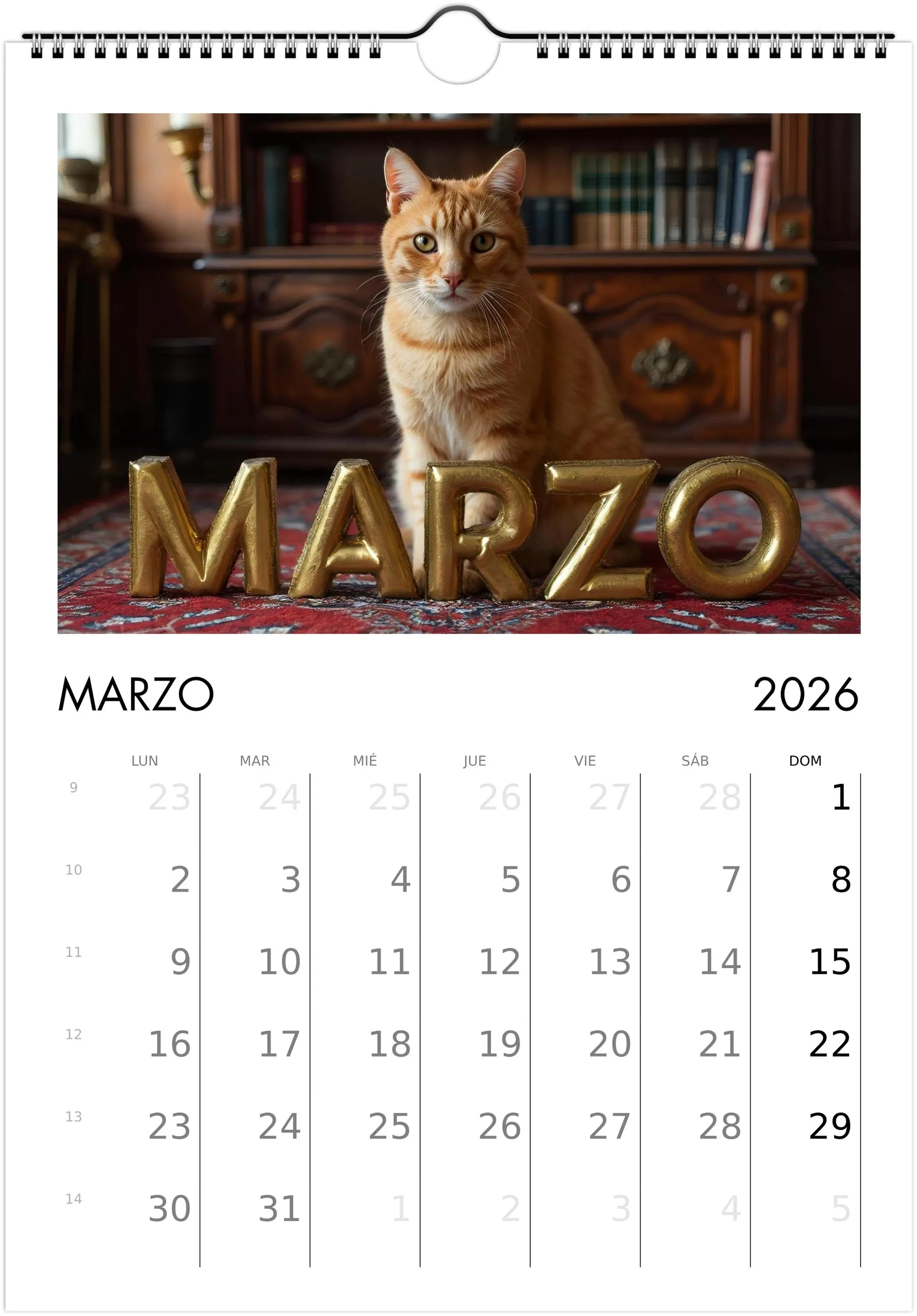 Minino Calendar 2026 😻 | SPANISH | Cute Kittens Perfect Gift for Cat Lovers