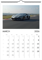 2026 Calendar | ENGLISH | Ultra Racing Sports Cars. Futuristic Sports Vehicles Racing Car for Speed Lovers