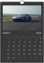 2026 Calendar | ENGLISH | Ultra Racing Sports Cars. Futuristic Sports Vehicles Racing Car for Speed Lovers