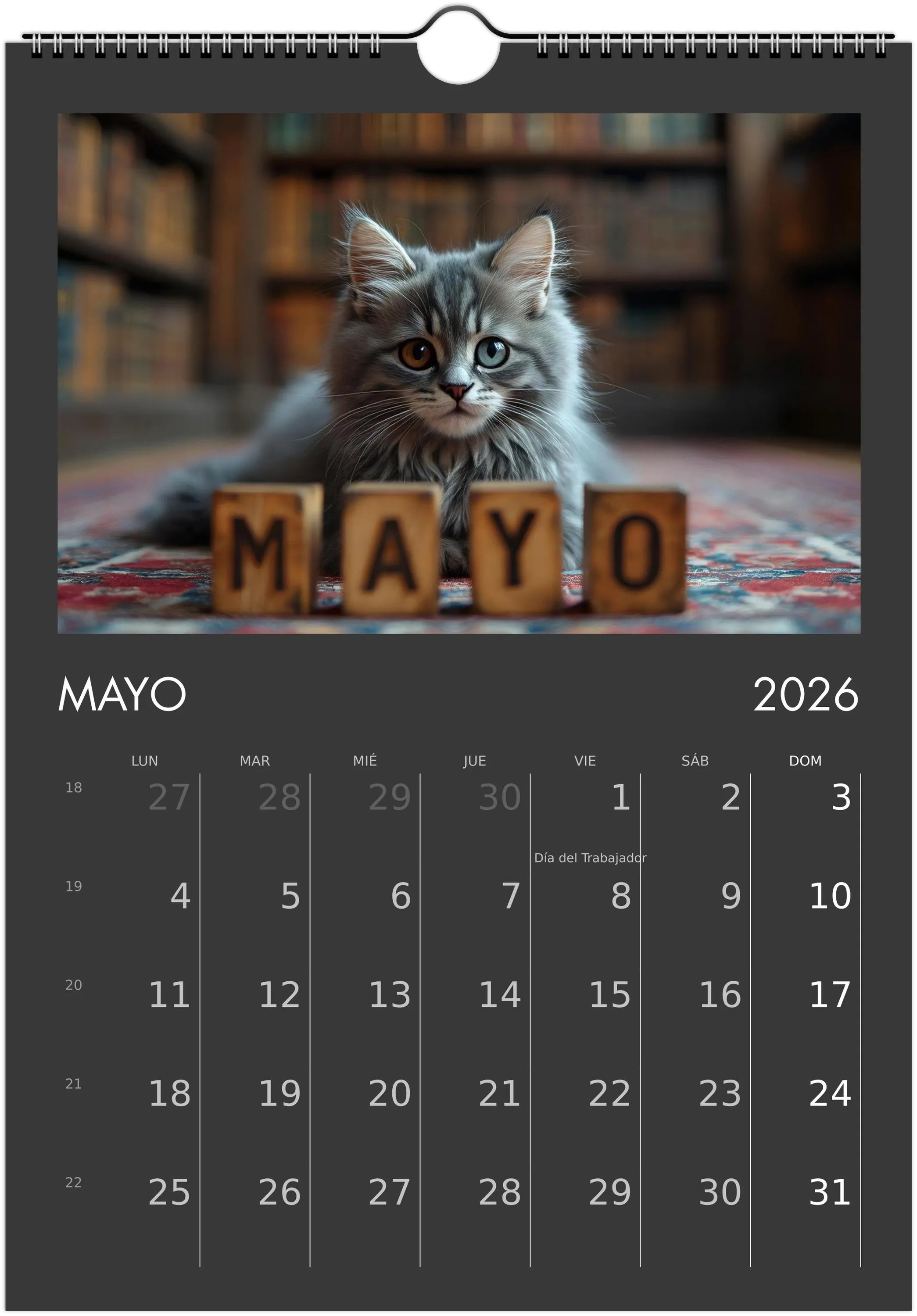 Minino Calendar 2026 😻 | SPANISH | Cute Kittens Perfect Gift for Cat Lovers