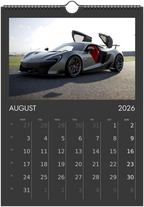 2026 Calendar | ENGLISH | Ultra Racing Sports Cars. Futuristic Sports Vehicles Racing Car for Speed Lovers