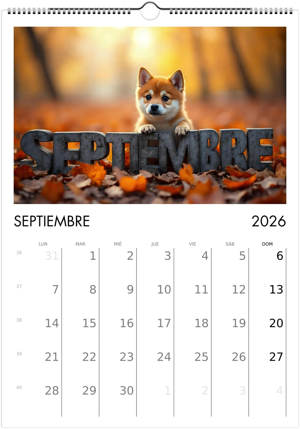 2026 Cute Puppies Calendar 🐶 | ENGLISH | Beautiful Dog Calendar A4/A3 | Gift for Dog Lovers | Decorative Cute Puppies 2026 Calendar