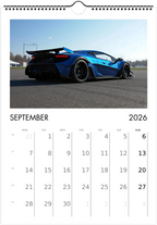 2026 Calendar | ENGLISH | Ultra Racing Sports Cars. Futuristic Sports Vehicles Racing Car for Speed Lovers
