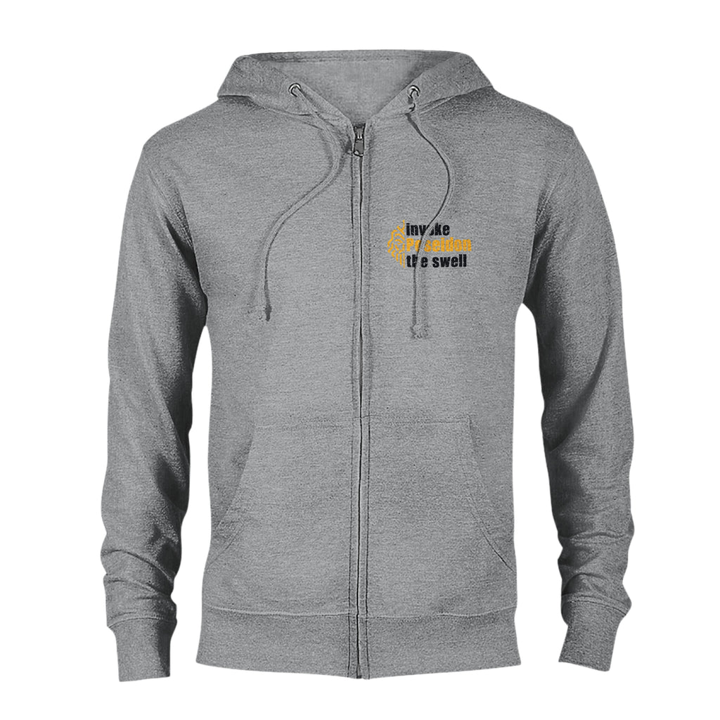 Unisex Zip-Up Hoodie Poseidon Surf Academy 🌊 | Organic Cotton and Recycled Polyester | Sustainable Surf Hoodie for Men and Women