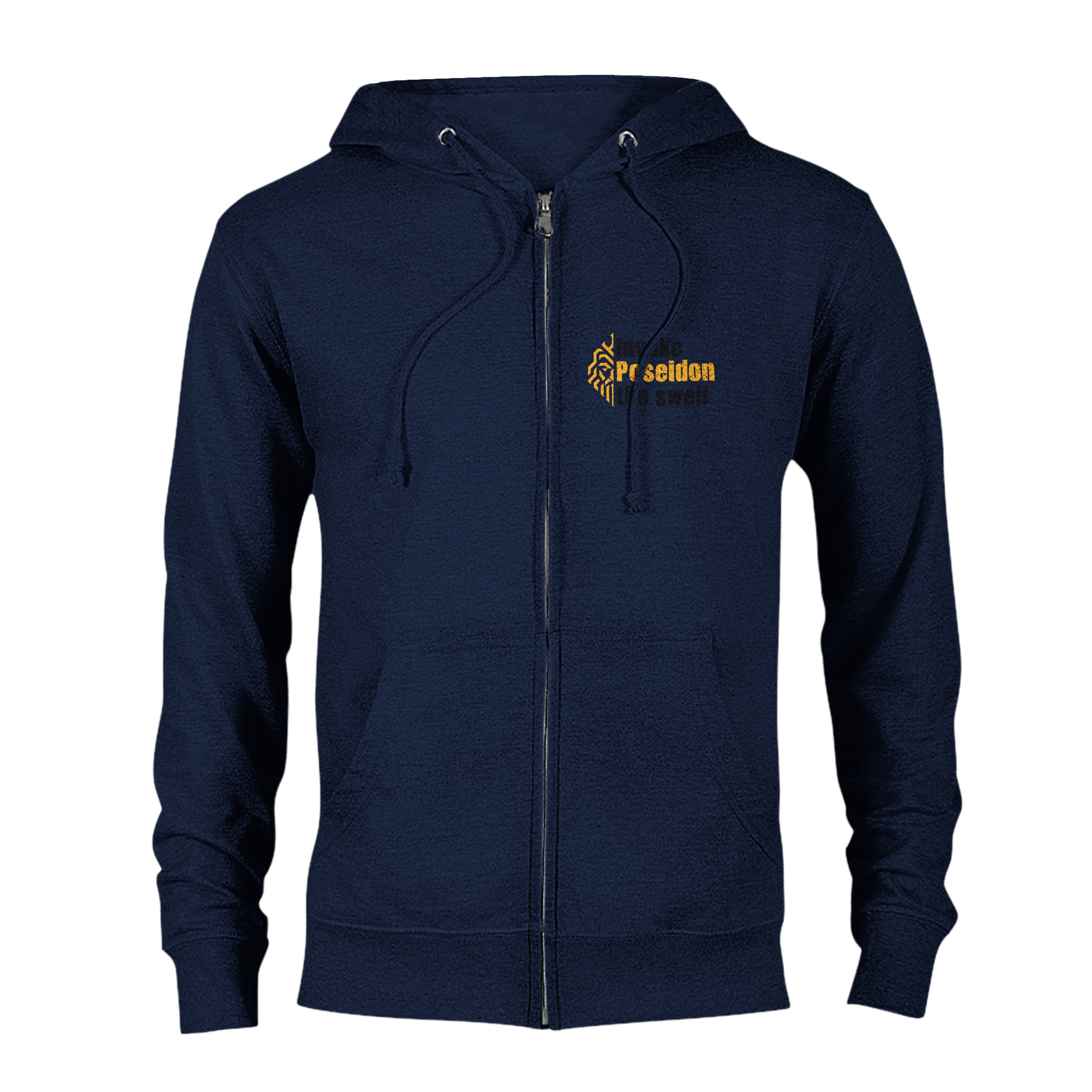 Unisex Zip-Up Hoodie Poseidon Surf Academy 🌊 | Organic Cotton and Recycled Polyester | Sustainable Surf Hoodie for Men and Women