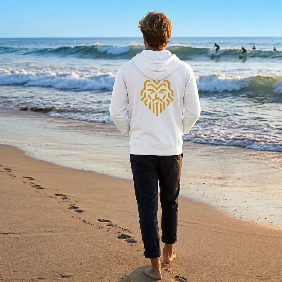 Unisex Zip-Up Hoodie Poseidon Surf Academy 🌊 | Organic Cotton and Recycled Polyester | Sustainable Surf Hoodie for Men and Women