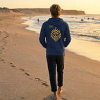 Unisex Zip-Up Hoodie Poseidon Surf Academy 🌊 | Organic Cotton and Recycled Polyester | Sustainable Surf Hoodie for Men and Women