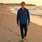 Unisex Zip-Up Hoodie Poseidon Surf Academy 🌊 | Organic Cotton and Recycled Polyester | Sustainable Surf Hoodie for Men and Women